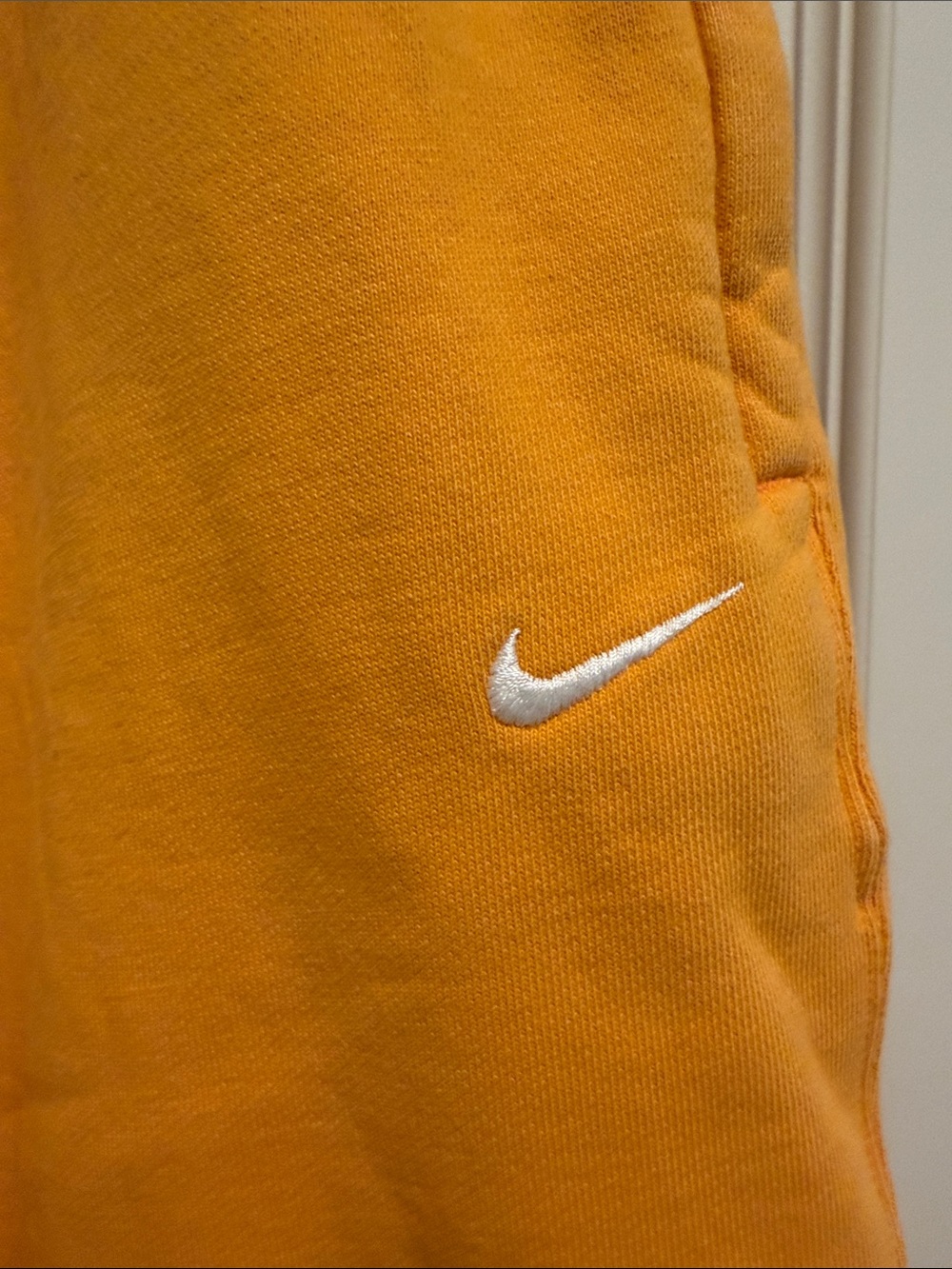 Nike fleece pants joggers size small yellow orange - Picture 3 of 5
